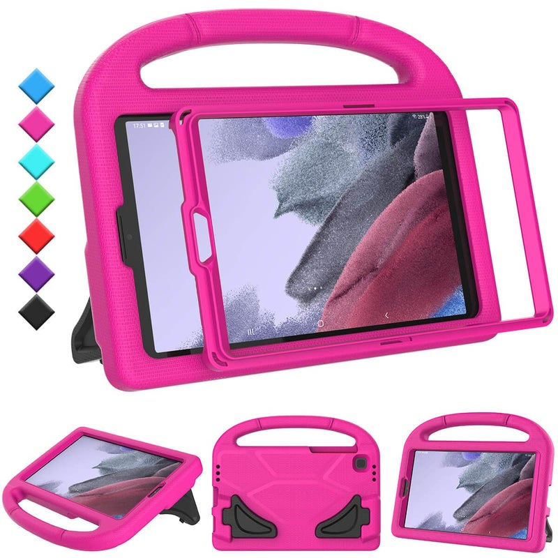 TOEVEK Kids Case for Samsung Galaxy Tab A7 Lite 8.7" Tablet, Built-in Screen Protector, Shockproof Handle Stand Protective Case for Samsung Galaxy Tab A7 8.7 inch 2021(SM-T220 / T225 / T227), Pink - Image 1