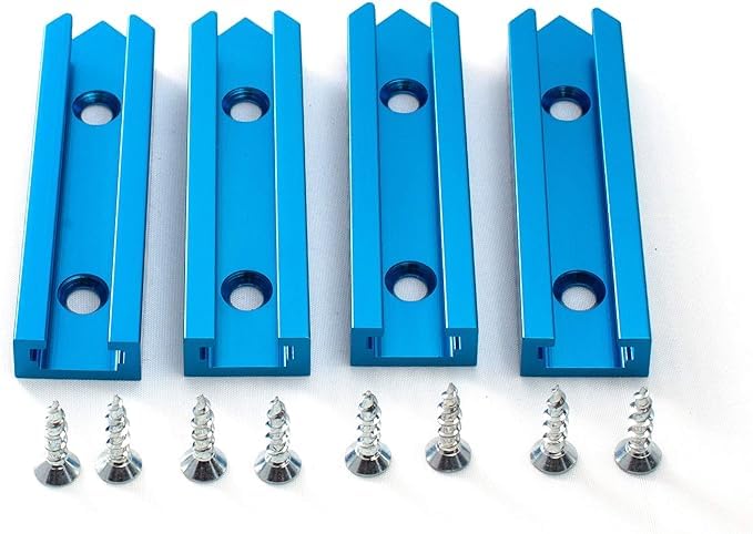 POWERTEC 71209 3" T-Track Intersection Kit with Predrilled Mounting Holes & Wood Screws, For Universal T track, T Track Accessories for Woodworking Jigs and Fixtures - Image 3