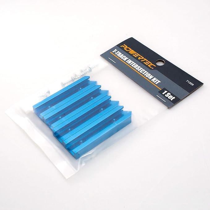 POWERTEC 71209 3" T-Track Intersection Kit with Predrilled Mounting Holes & Wood Screws, For Universal T track, T Track Accessories for Woodworking Jigs and Fixtures - Image 2