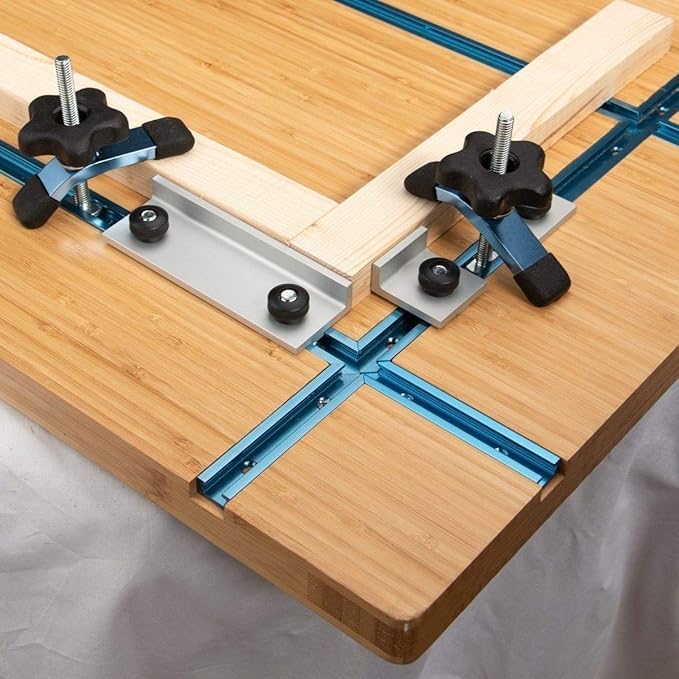 POWERTEC 71209 3" T-Track Intersection Kit with Predrilled Mounting Holes & Wood Screws, For Universal T track, T Track Accessories for Woodworking Jigs and Fixtures - Image 3