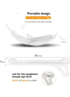 Ant 6 Pair Eyeglasses Ear Grips Sleeve, Anti Slip Silicone Eyeglasses Temple Tips Sleeve Retainer Sleeve, Soft and comfort Glasses Ear Sleeve Hooks  - Image 2