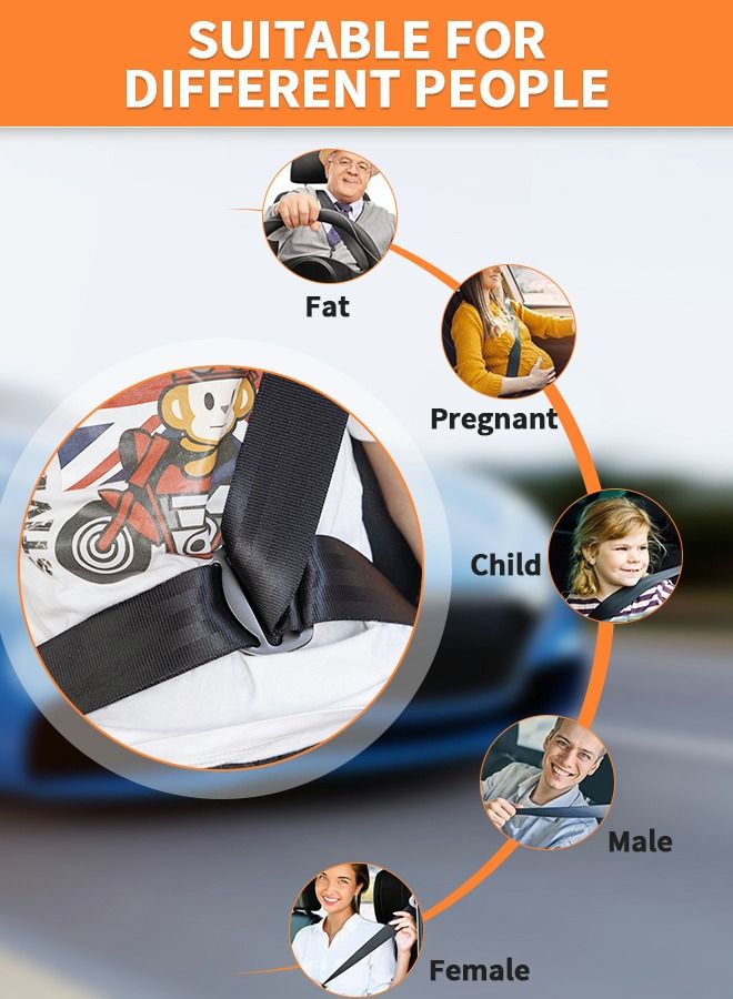 GROIC 2 PCS Seat Belt Clips, Adjusting Metal Locking Clip Universal All Auto Models, Car Accessories Clip, Improve Driving Comfort for Kids, Pregnant Women - Image 4