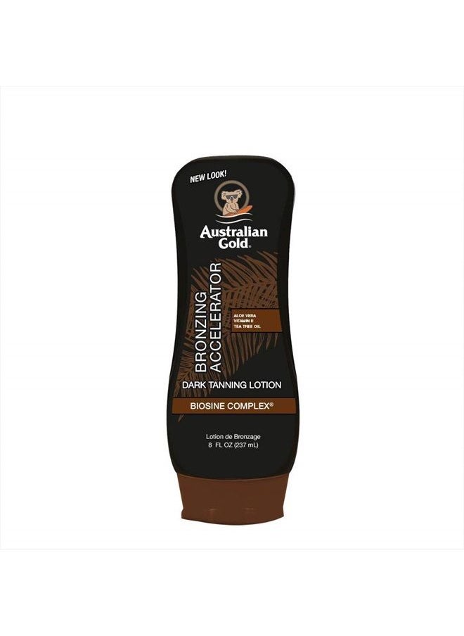 Australian Gold Dark Tanning Accelerator Lotion With Bronzer, 8 Ounce, New Package Same Formula, B003GX5SSC  - Image 1