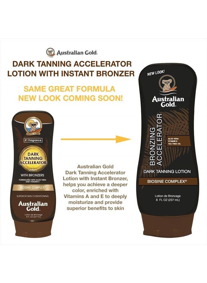 Australian Gold Dark Tanning Accelerator Lotion With Bronzer, 8 Ounce, New Package Same Formula, B003GX5SSC  - Image 2