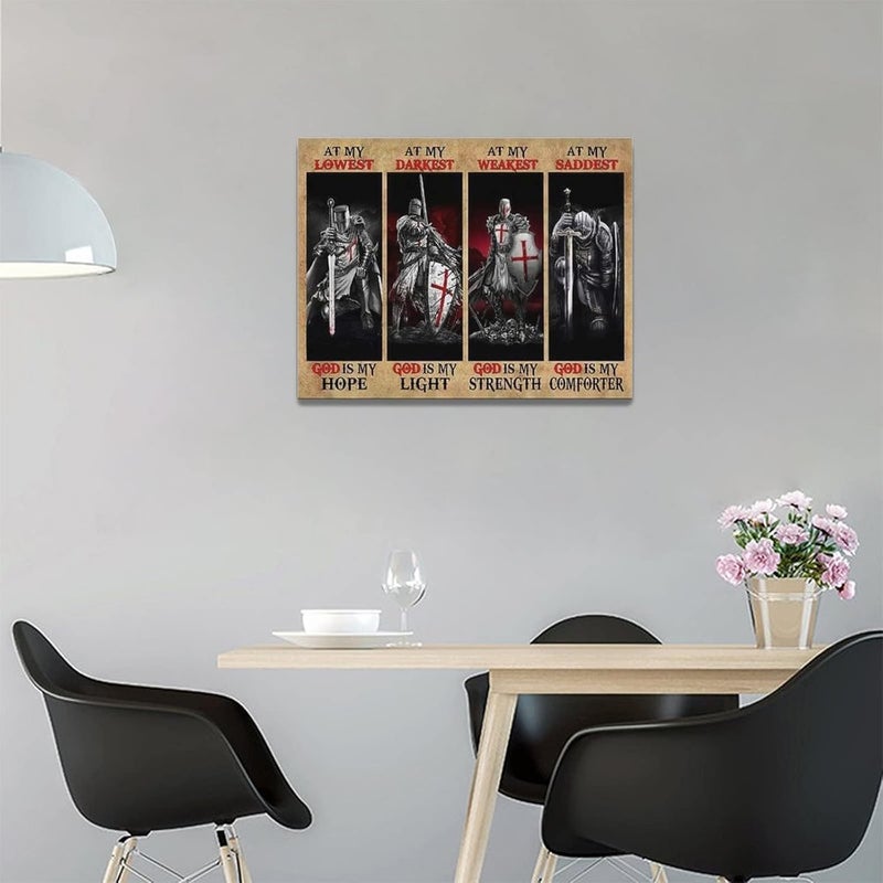remzoke Inspirational Christian Warrior Canvas Art - Image 4