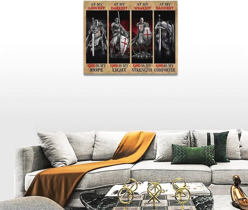 remzoke Inspirational Christian Warrior Canvas Art - Image 5