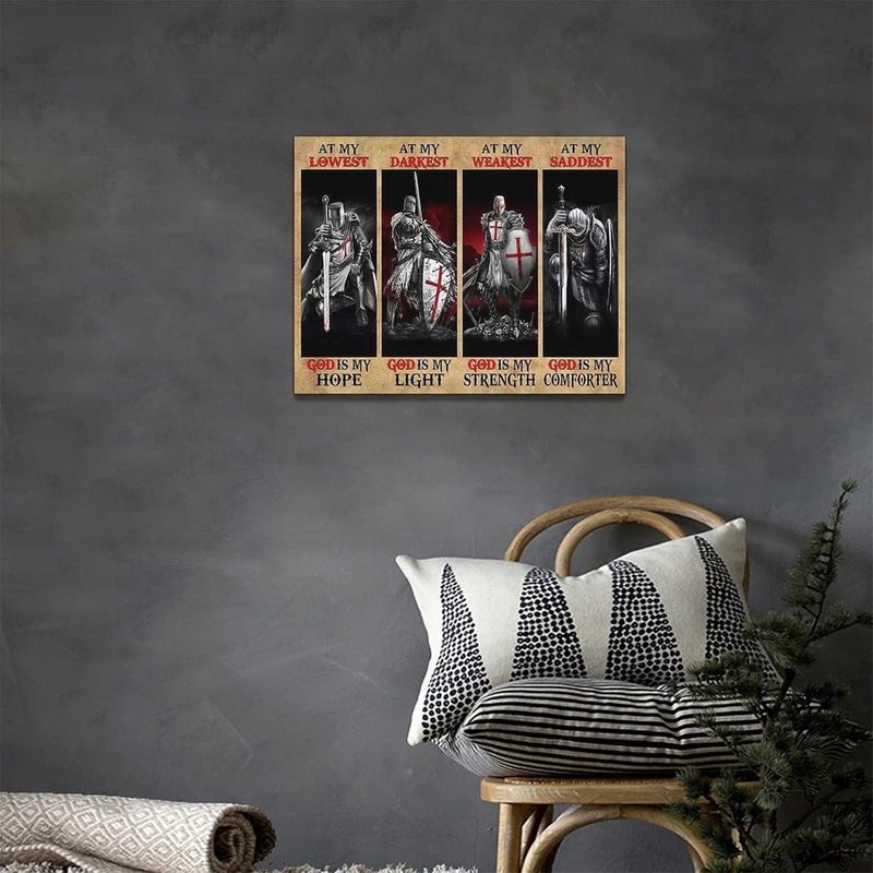 remzoke Inspirational Christian Warrior Canvas Art - Image 3
