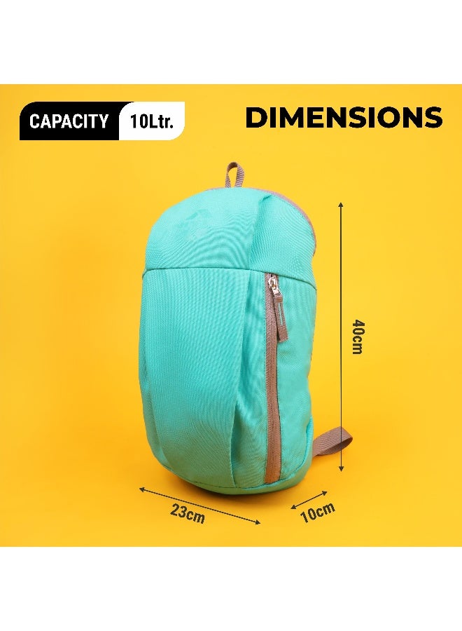 Nivia Pulse Junior 2.0 Backpack For Men & Women, Water-Resistant Sports Backpack, Lightweight, Durable 600D Polyester, Double-Zip Main Compartment & Secure Front Pocket, Capacity-10 Litres (Aqua) - Image 5