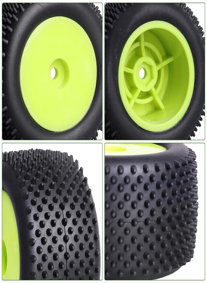 FriHobby Mounted RC Tires and Wheels for Losi Mini-T 2.0 Stadium Truck Replace LOS41009 & LOS41010 1/18 Brushless RC Buggy Upgrades (Green Wheels) - Image 5