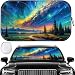 fauson Car Windshield Sunshade Innovative NoLightPass Technology for Maximum Protection Foldable Sun Shade - Image 2