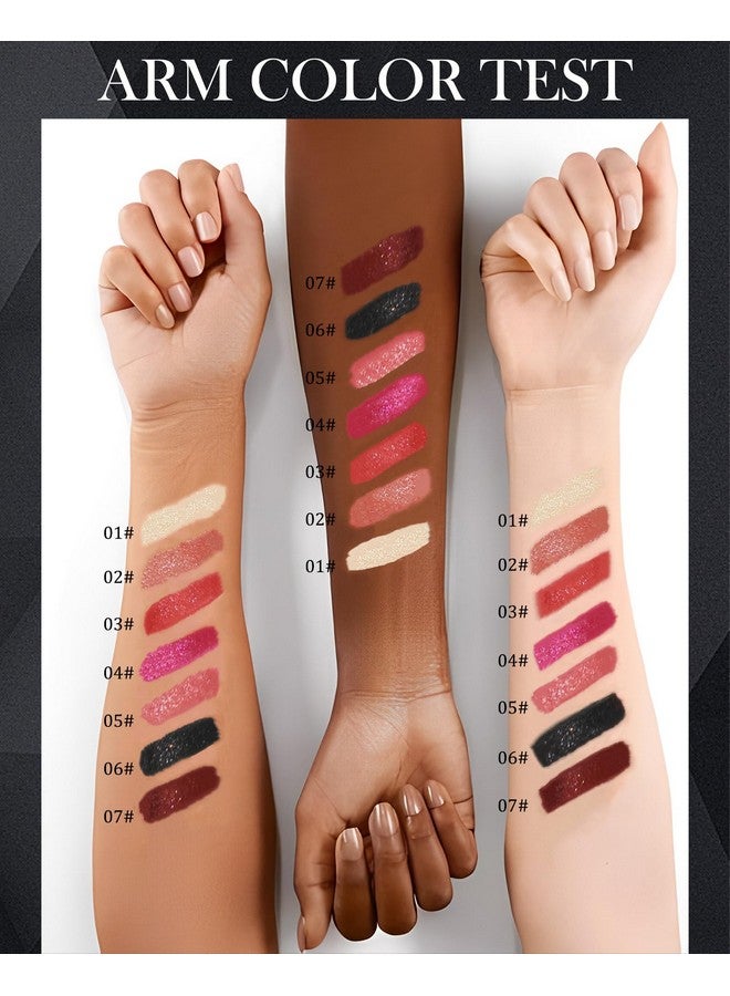 LYSdefeu Diamond Glitter Matte Lipstick,Pink Shiny Lip Gloss Lip Tint Stain,Sparkling High Pigment Longlasting Waterproof Non-Stick Cup Lipgloss Lipstick,Shimmer Tinted Lip Blam Lipstain For Women Makeup-05 - Image 5