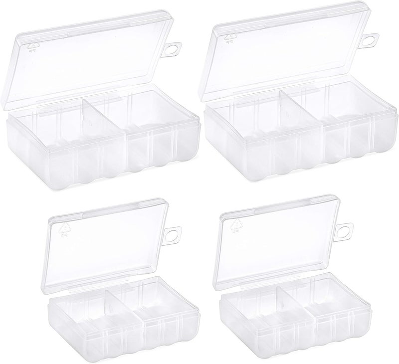 GlossyEnd Set of 4 - Two AA and Two AAA Battery Storage Box, Battery Storage Case, Battery Holder Clear, AA - AAA - Image 2