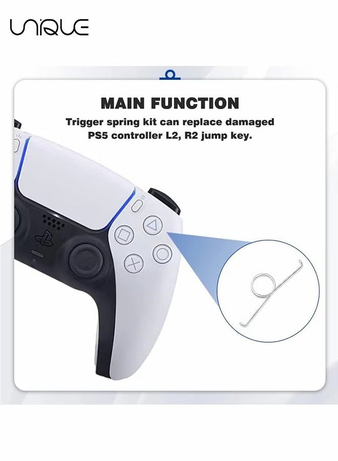 يونيك نوابض مفاتيح الزناد المعدنية لبلاي ستيشن L2 R2 أزرار الينابيع لاستبدال وحدة تحكم تجميع PS5 (50 قطعة) - Image 3
