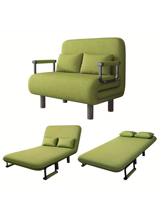 MOMENT كرسي أريكة 3 في 1 مع تعديل الزاوية، أريكة سرير قابلة للتحويل بعرض 100 سم ومقعد استرخاء، قماش فلانيل صديق للبشرة، قابل للإزالة والغسل، مناسب للمنزل والمكتب، مع وسادتين مجاناً، يمكن الاستلقاء أو الجلوس أو النوم، مقعد أريكة بظهر متعدد الوظائف.