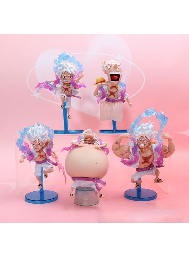 general 5 Pirates Fifth-grade Luffy Figures Fruit Awakenings Nika Shapes Anime Dolls Model Ornaments Exquisite Restoration - Image 1