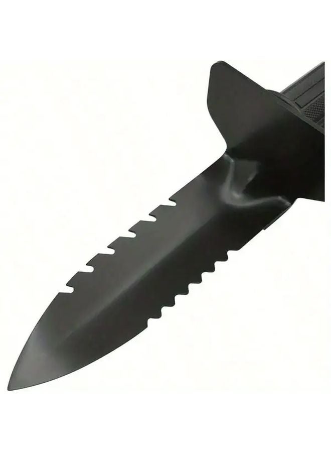 Dark Brown Heavy Duty Metal Detector Digging Trowel Double Serrated Edge Digger With Sheath - Image 4