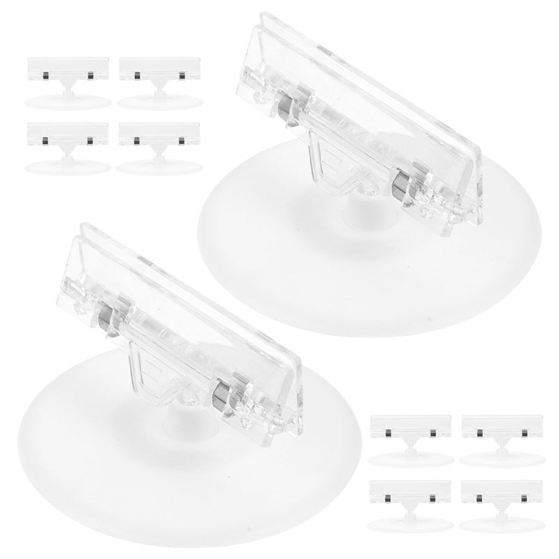 10pcs Place Card Clips: Price Display Holder With Stable Round Base Adjustable Label Clip Retail Signs Sign Holder For Shelves Desktops - Image 2