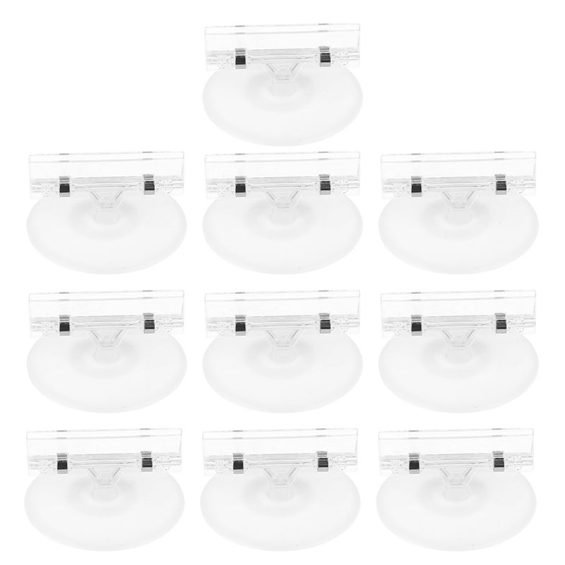 10pcs Place Card Clips: Price Display Holder With Stable Round Base Adjustable Label Clip Retail Signs Sign Holder For Shelves Desktops - Image 4