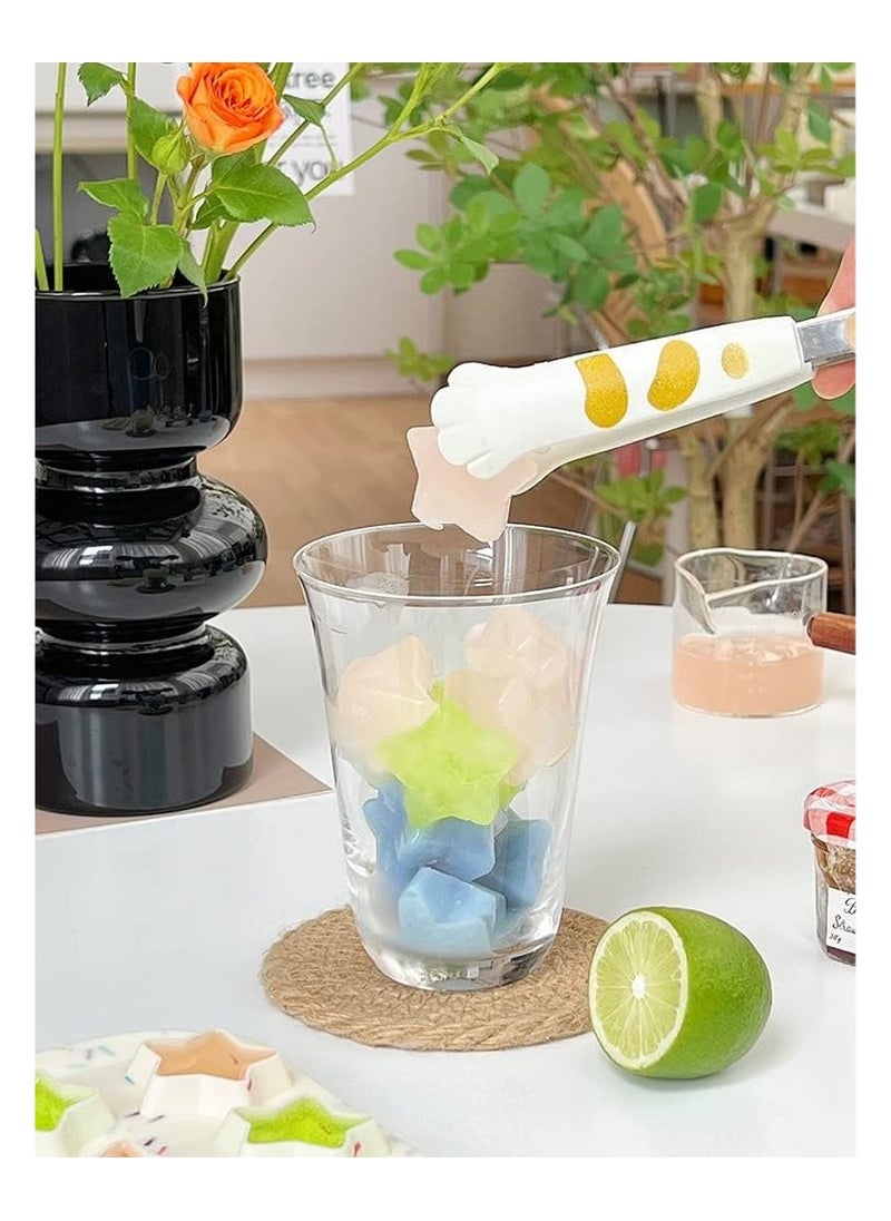 2 Pieces Ice Cube Tray,  Silicone Polygon  Molds, Ice Cube Molds, Reusable Five Pointed Star Silicone Mold, for Making Chocolates, Ice Cubes, Jellies and Candies