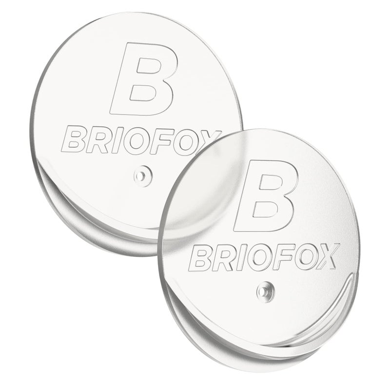 BRIOFOX Shower Curtain Rod Holder 3M Adhesive | Heat Resistant | Waterproof | Max Load 60 lbs Shower Rod Retainer for Wall, 2 Pack, Transparent (Rod Not Included) - Image 1