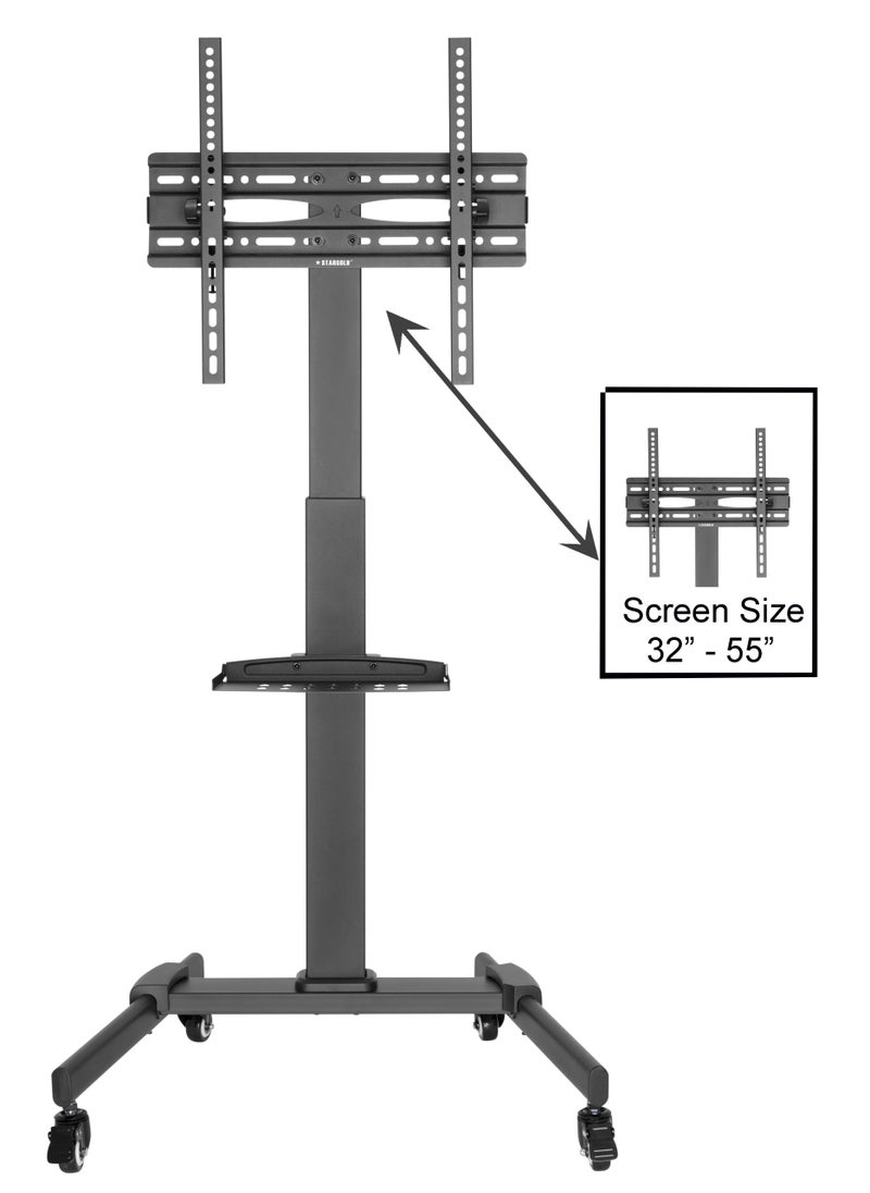 Stargold TV Floor Stand TV Cart Bracket for 32-55Inch Cable Management  - Image 2