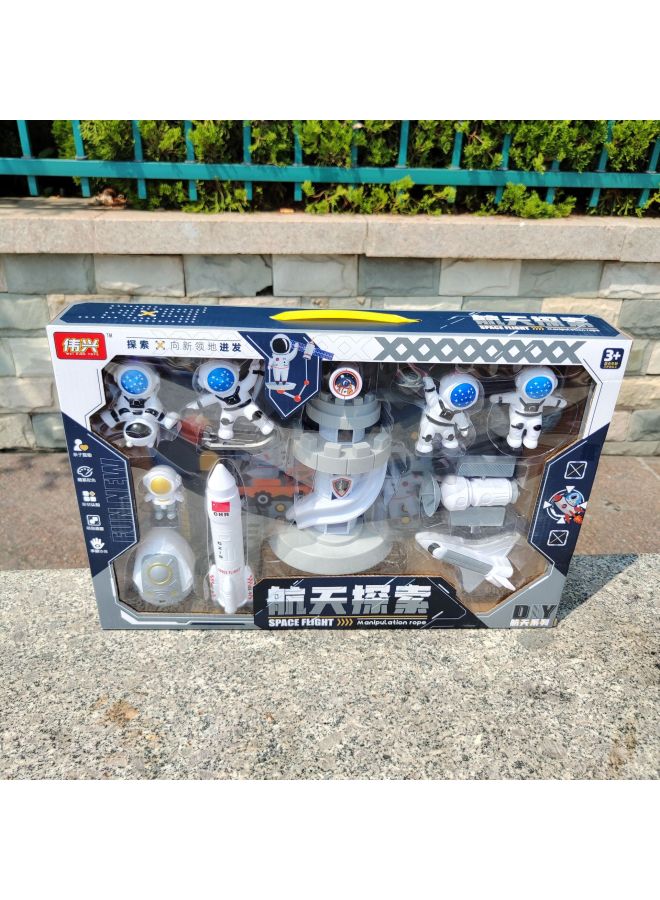 Space Exploration Scene Suit Rocket Spaceship Play House Boy Kindergarten Gift Stall Children's Toys Wholesale-Color:Space Exploration Team 669-84  - Image 3