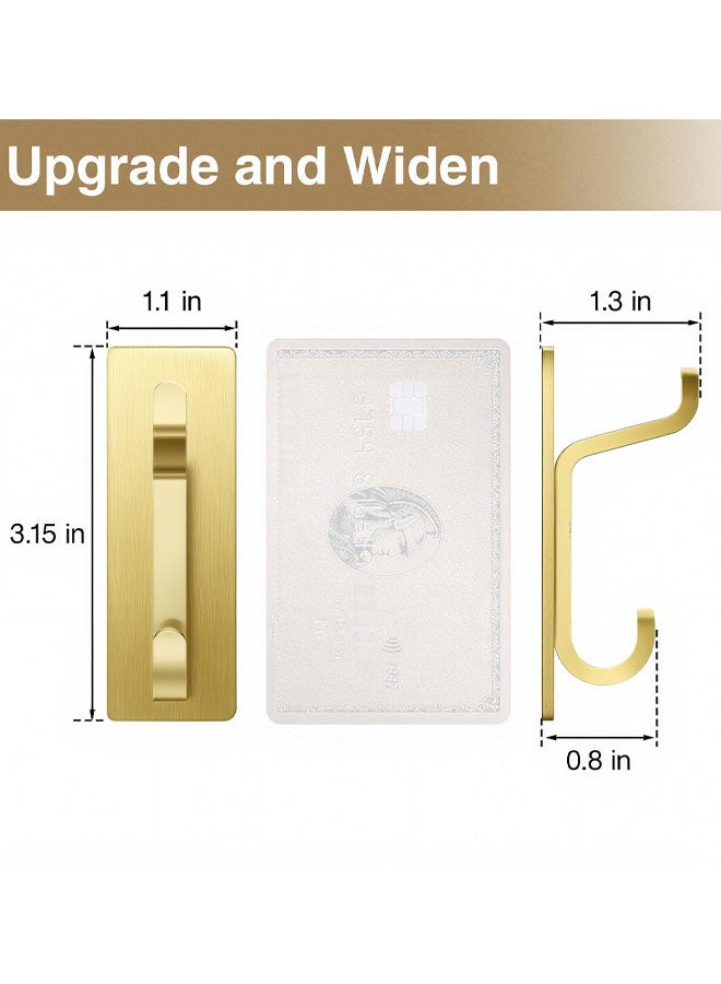 مجموعة من 4 خطافات جدارية ذاتية اللصق للتعليق: خطافات قوية للغاية تتحمل وزنًا يصل إلى 13 رطلاً، مناسبة لتعليق المعاطف والمناشف في الحمامات، والدش، والمطابخ، والجدران، والأبواب. - Image 2