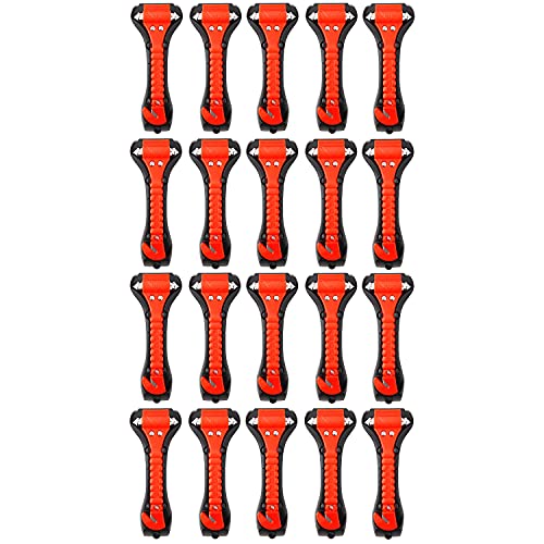 SINSEN 20 PCS Car Safety Hammer Emergency Escape Tool Auto Car Window Glass Hammer Breaker and Seat Belt Cutter Escape 2-in-1 for Family Rescue & Auto Emergency Escape Tools - Image 1