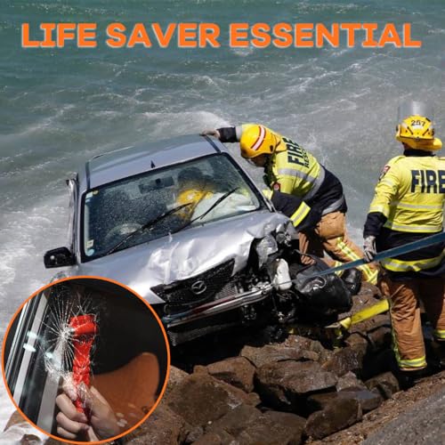 SINSEN 20 PCS Car Safety Hammer Emergency Escape Tool Auto Car Window Glass Hammer Breaker and Seat Belt Cutter Escape 2-in-1 for Family Rescue & Auto Emergency Escape Tools - Image 5