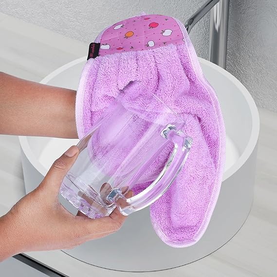 NFI essentials Microfiber Super Absorbent Set of 3 Soft Hand Towel for Kitchen Wash Basin Towel with Hangin Loop Napkin Hand Dry 40x28 cm - Image 5