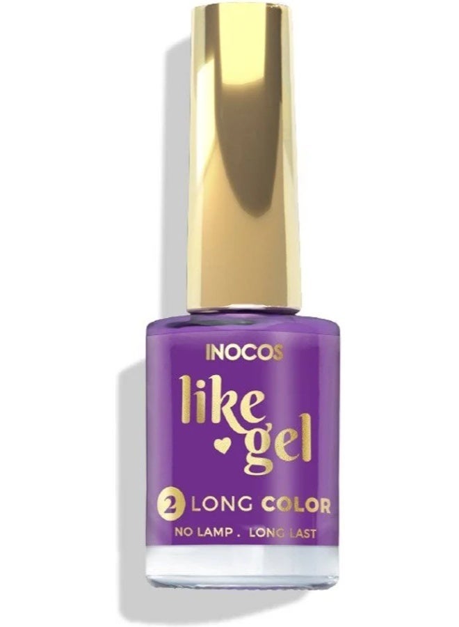 INOCOS Like Gel 2 Long Color Nail Polish 142 Glam Violet 11ml - Image 1