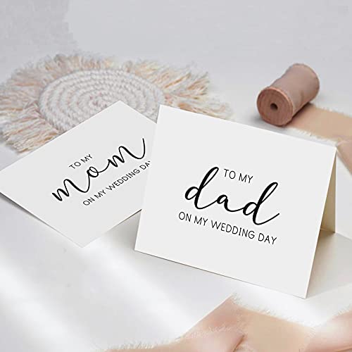 Goroar Set of 2 Wedding Day Card to Parents, 1 To My Dad on My Wedding Day Card, 1 To My Mom on My Wedding Day Card - Image 5