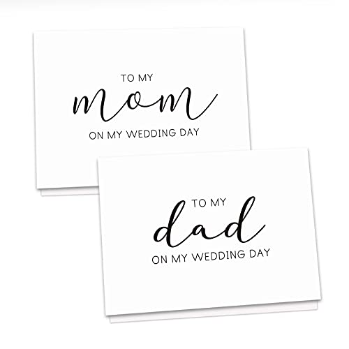 Goroar Set of 2 Wedding Day Card to Parents, 1 To My Dad on My Wedding Day Card, 1 To My Mom on My Wedding Day Card - Image 4