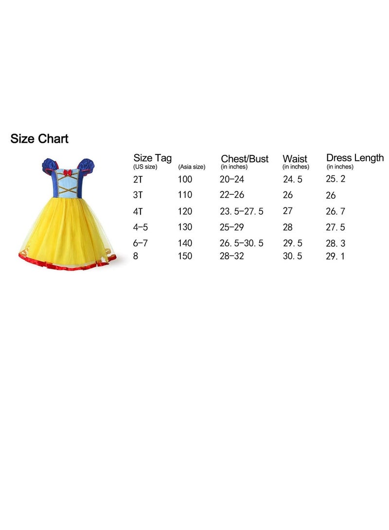 Excefore Girls Mermaid Costume Princess Dress Up with Accessories, 130cm - Image 3