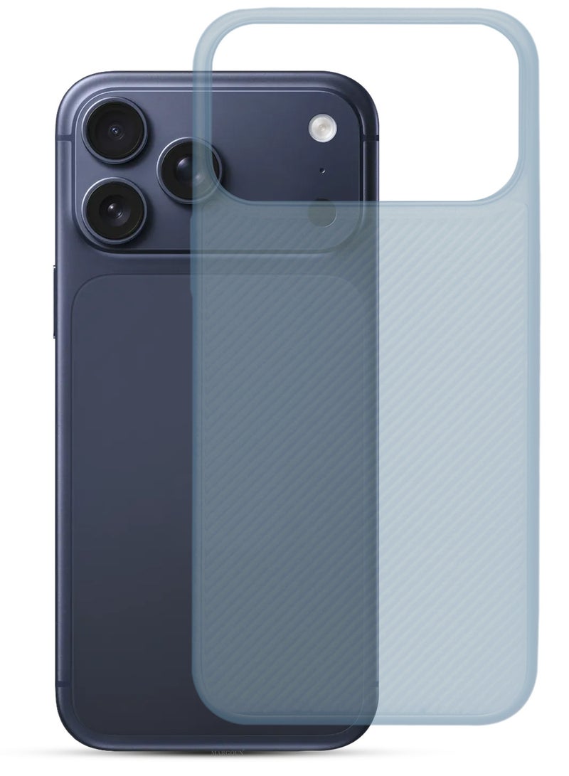 CATANES Case Cover for iPhone 17 Pro Max, Air Skin Line Design Back Cover, Sturdy Durable Ultra-Thin Case, Drop Protection Cover Clear - Light Blue - Image 1