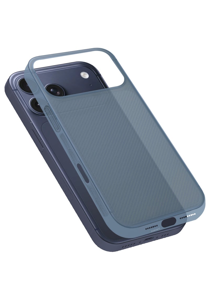 CATANES Case Cover for iPhone 17 Pro Max, Air Skin Line Design Back Cover, Sturdy Durable Ultra-Thin Case, Drop Protection Cover Clear - Light Blue - Image 3
