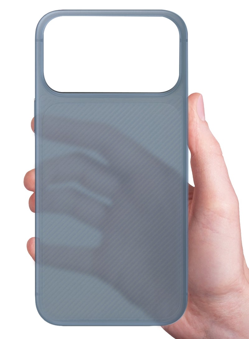CATANES Case Cover for iPhone 17 Pro Max, Air Skin Line Design Back Cover, Sturdy Durable Ultra-Thin Case, Drop Protection Cover Clear - Light Blue - Image 5