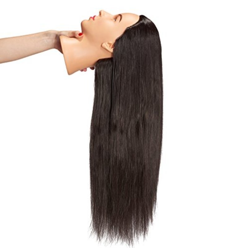 26-28 Mannequin Head for Hair Styling Training Cosmetology Manikin Doll Head with Synthetic Fiber Hair For Salon, Academy, Home Practice Includes Free Clamp Holder - Image 4