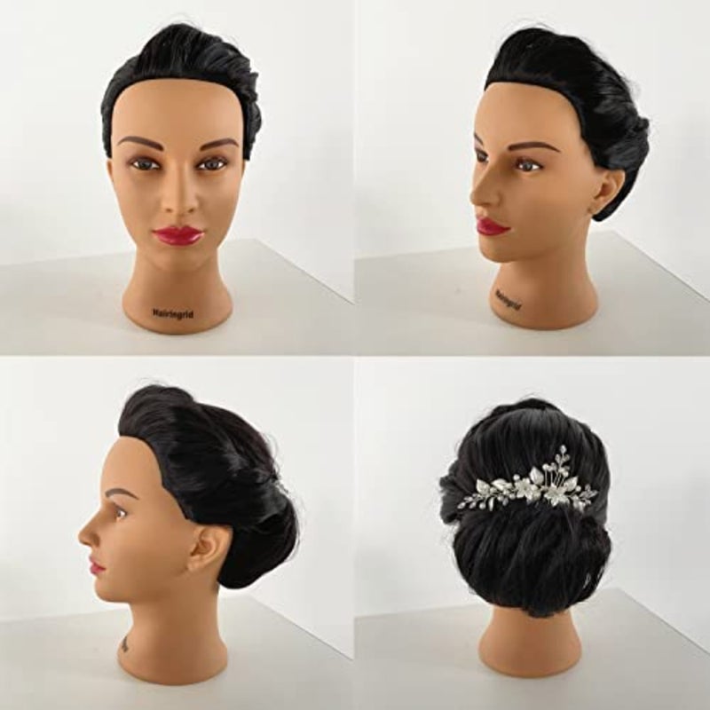26-28 Mannequin Head for Hair Styling Training Cosmetology Manikin Doll Head with Synthetic Fiber Hair For Salon, Academy, Home Practice Includes Free Clamp Holder - Image 5