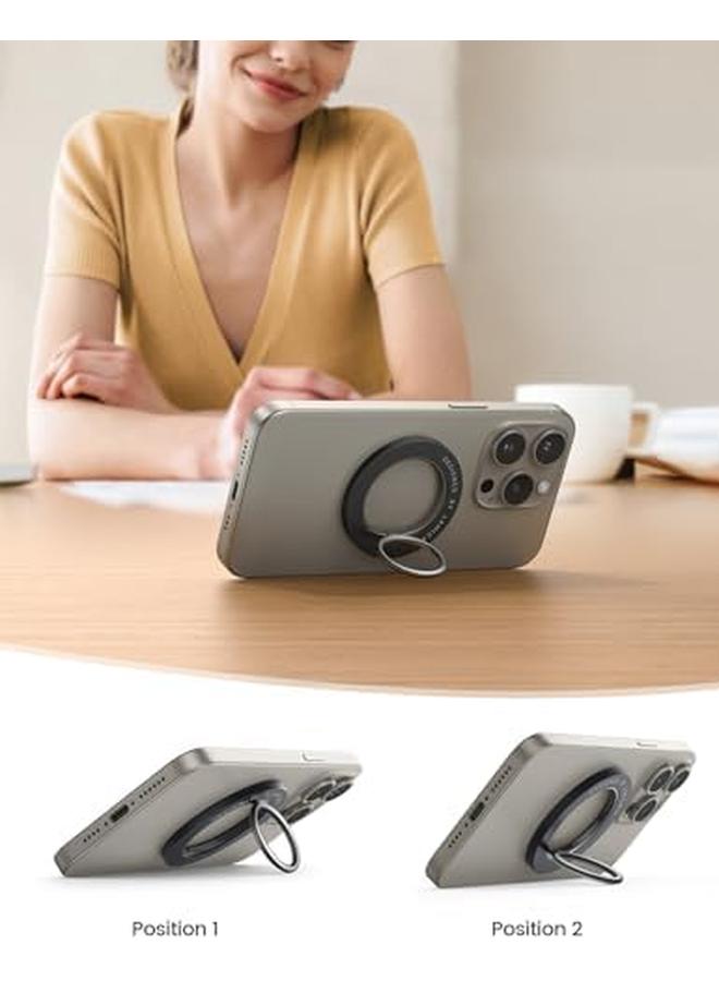 erorex Magnetic Phone Ring Holder For Magsafe Magnetic Finger Phone Ring Stand Holder Magnet Ring Grip Compatible With Iphone 12 13 14 15 16 Pro Max Plus Mini Mag Safe Accessories Misty Black  - Image 4