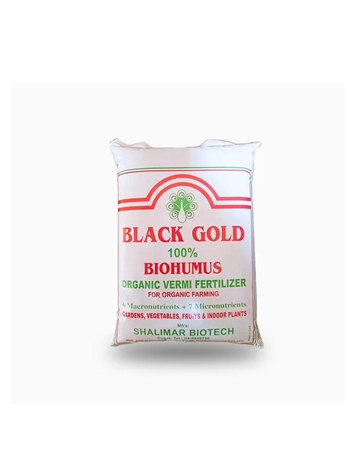 Black Gold Organic Vermi Fertilizer For All Plants 1Kg is a High Quality Nutrient Rich Compost Made from Earthworm Castings.