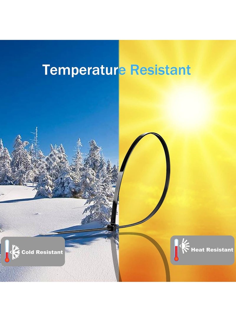 Loquat Durable Multi Purpose 100pcs Black Nylon Zip Ties - Essential for Organizing, Securing  Fastening Needs - Image 5