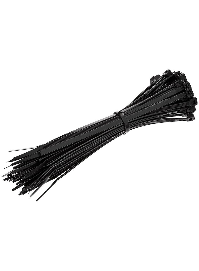 Loquat Durable Multi Purpose 100pcs Black Nylon Zip Ties - Essential for Organizing, Securing  Fastening Needs - Image 1