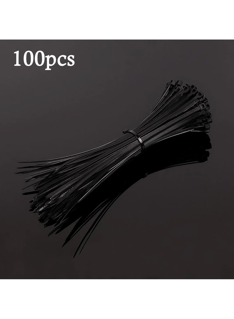 Loquat Durable Multi Purpose 100pcs Black Nylon Zip Ties - Essential for Organizing, Securing  Fastening Needs - Image 4