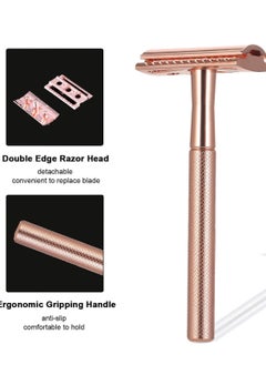 Joshberg Stainless Steel Double Edge Shaving Razor Manual Mustache Removal Traditional Shaving Tool for Hotel Home Travel  - Image 2