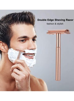 Joshberg Stainless Steel Double Edge Shaving Razor Manual Mustache Removal Traditional Shaving Tool for Hotel Home Travel  - Image 3