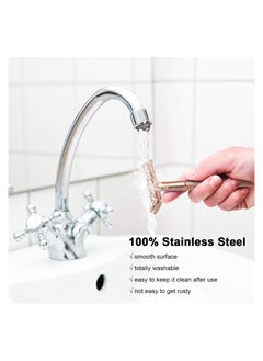 Joshberg Stainless Steel Double Edge Shaving Razor Manual Mustache Removal Traditional Shaving Tool for Hotel Home Travel  - Image 4