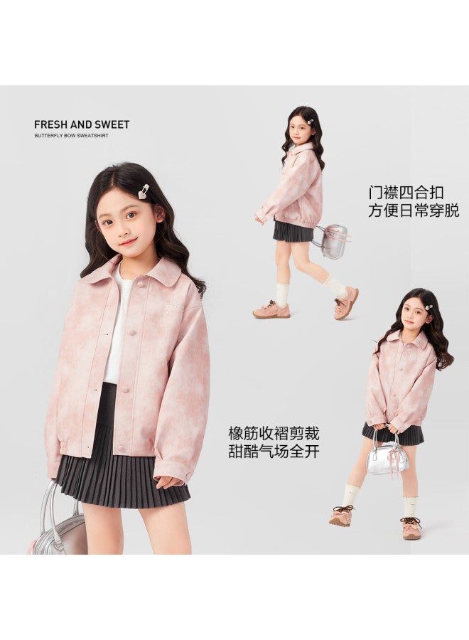 Zuoxi Girls' Autumn Jacket Kids Leather Coat 2025 New Stylish Windproof Jacket For Children & Teens - Image 5