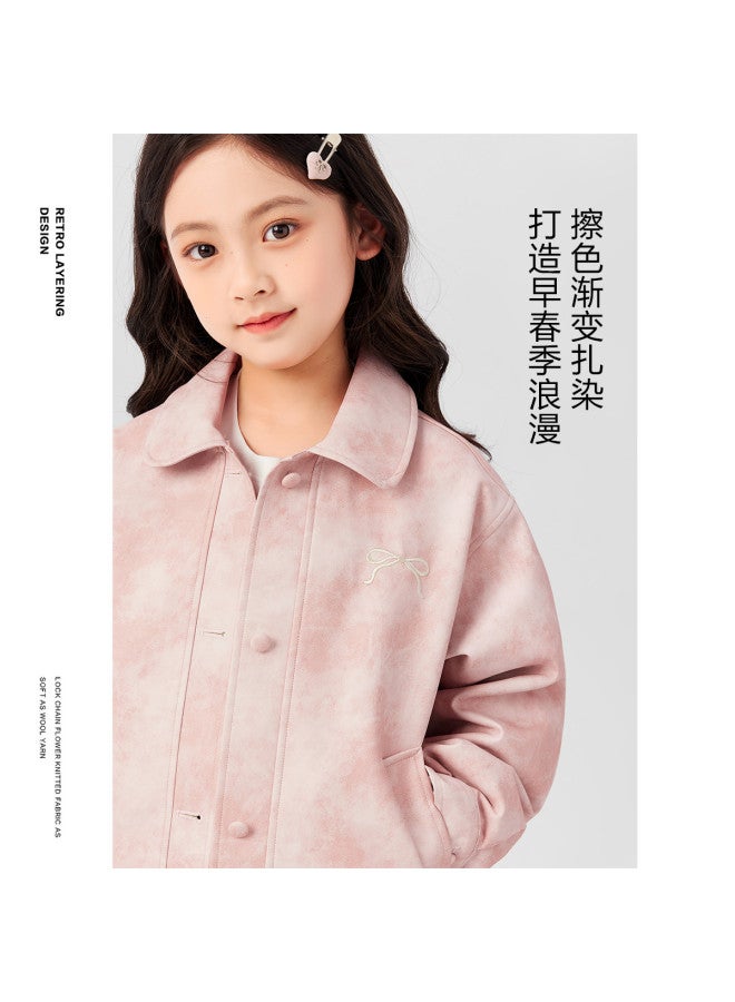 Zuoxi Girls' Autumn Jacket Kids Leather Coat 2025 New Stylish Windproof Jacket For Children & Teens - Image 4