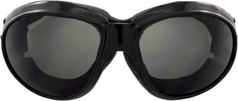 Global Vision Eliminator Dirt Bike Padded Motorcycle Riding Goggles for Men and Women (Black Frame/Smoke Lens) - Image 2